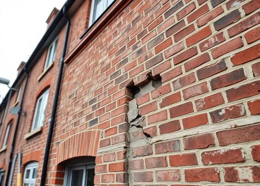 Before — Structural Wall Repair & Repointing in Newcastle-under-Lyme