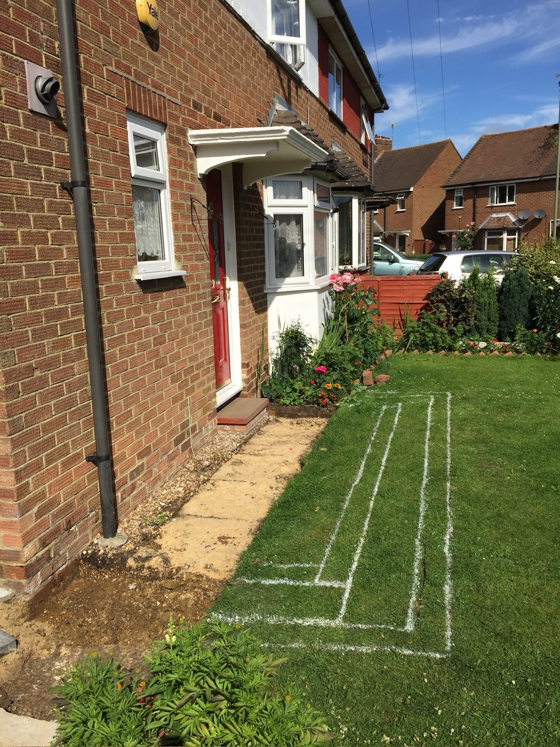 Front of property before porch extension in Stafford